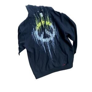 Independent Trading Company TOAST Pullover Hoodie Blk Yellow Graphic Cotton Med